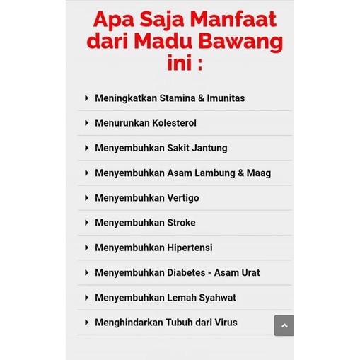 

Madu bawang Lanang Tunggal