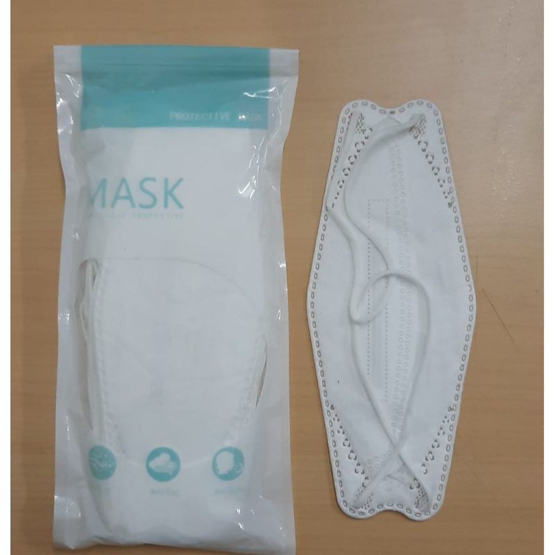 masker izin kemenkes evo kf94 hijab model sensi masker korea kf94 jilbab-Putih pcs