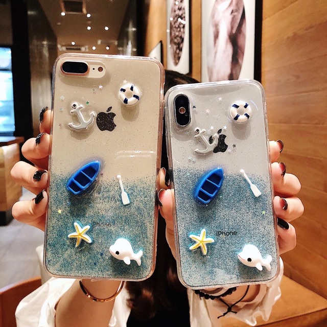 Sea Glitter Case Samsung NOTE 4 5 6 7 FE 8 9 10 LITE 20 PLUS A7 A9 2018 A8 A9 STAR M10 M20 M21 M31 M30 M30S A10 A10S A20 A20S A21S A30 A30S A50 A50S A70 A80