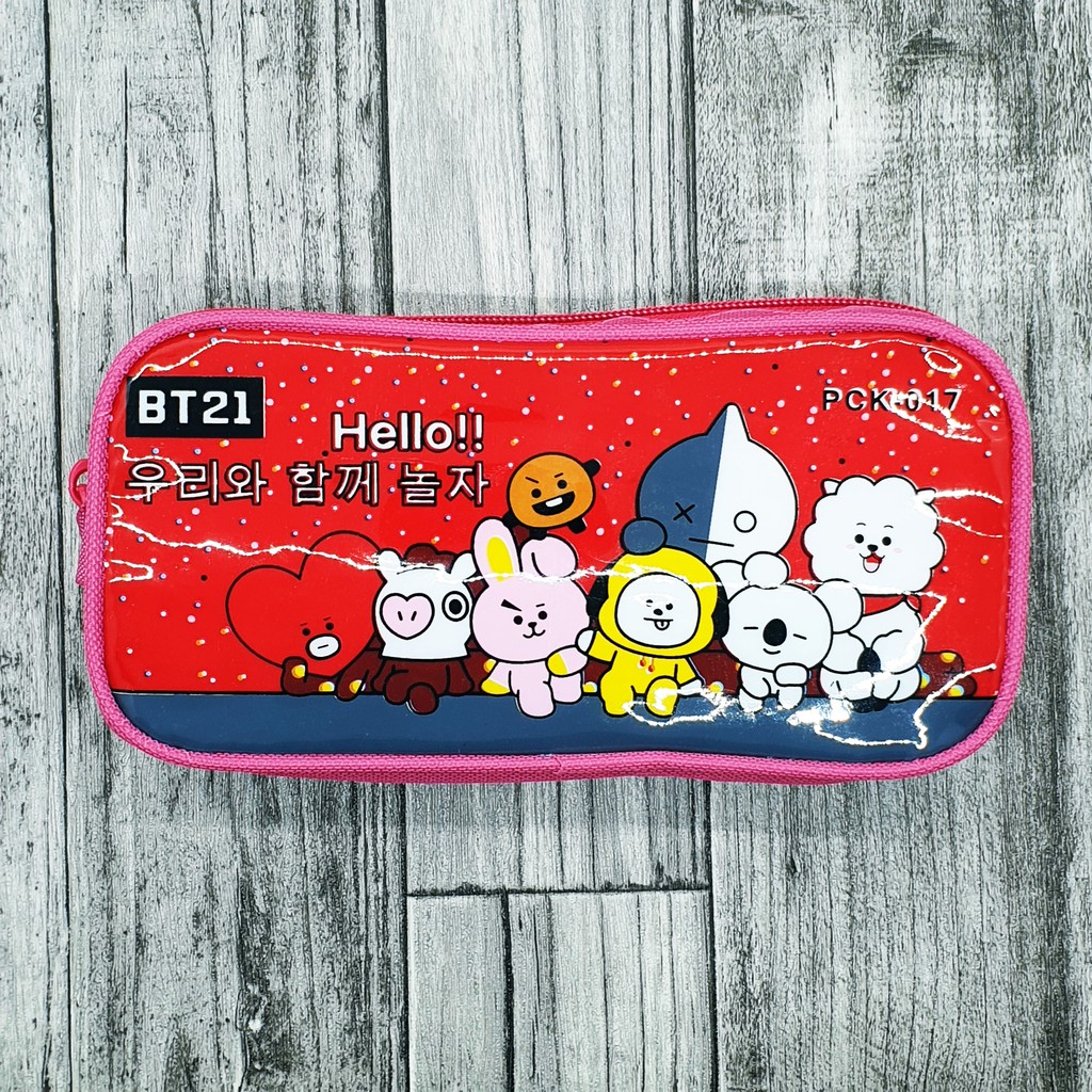 KOTAK PENSIL BT21 KPOP / TEMPAT ALAT TULIS BT21 TERLARIS-K.P - BT21 PINK