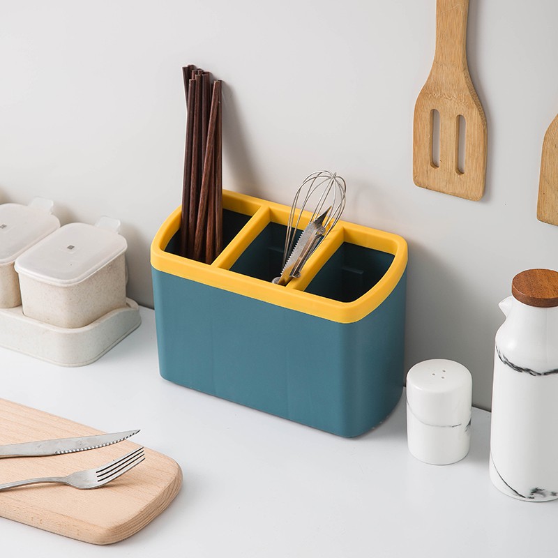 Smartchoice Rak Dapur Serbaguna  Kotak Penyimpanan Multifungsi Alat Makan Model Tempel Dinding