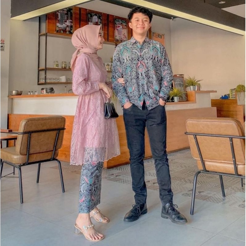 Maura Couple - Sania Ruffle Batik Couple ori Ndoro jowi DNT Garansi Termurah Shopee - Couple Yasmin Nirina