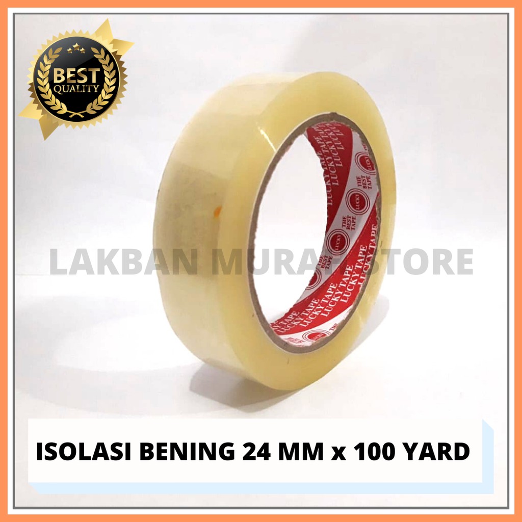 

ISOLASI BENING 24MM X 100Y LAKBAN BENING LUCKY TAPE 1" X 100YARD