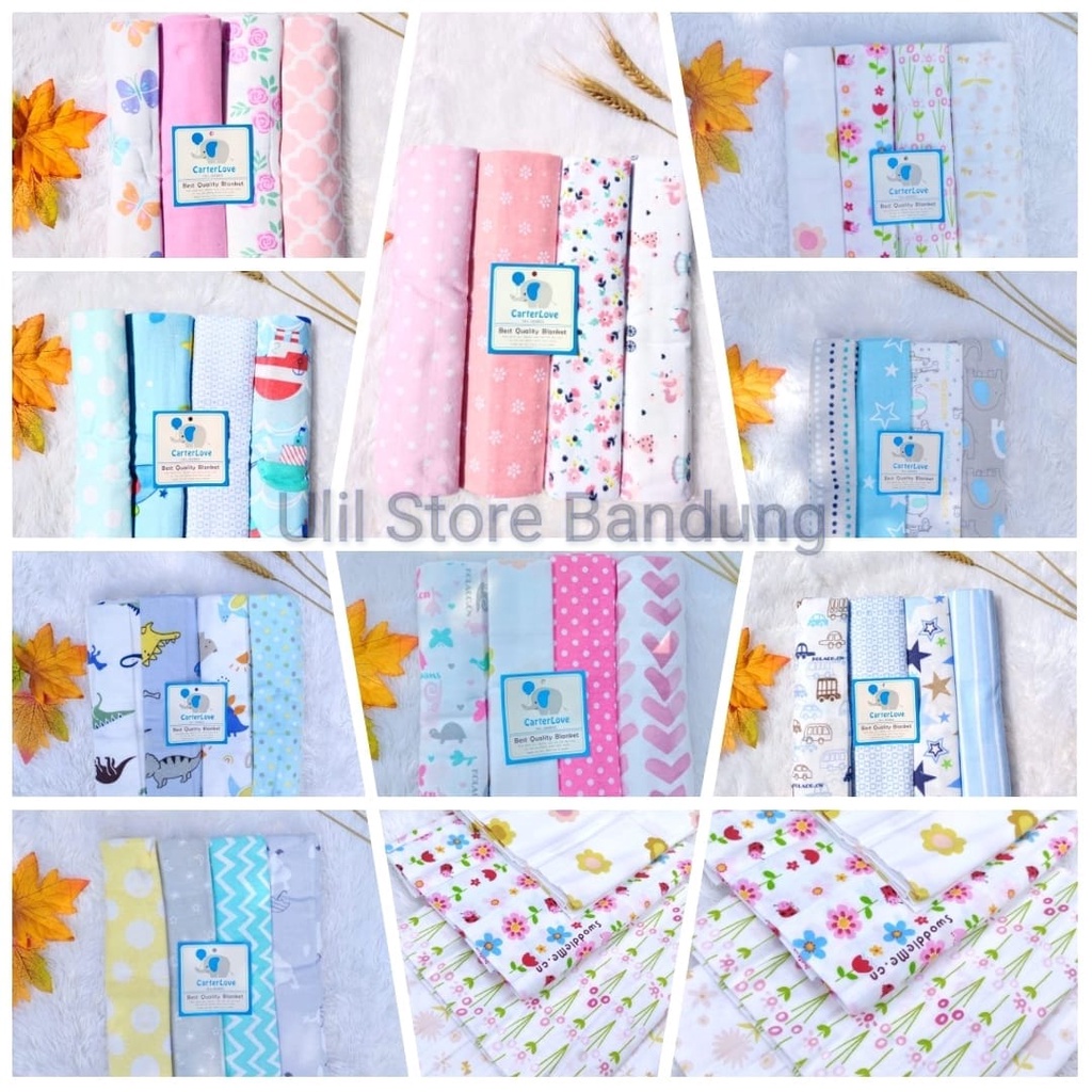 ISI 4PCS BEDONG BAYI MOTIF KARAKTER CARTERLOVE by KOLACO SELIMUT BAYI