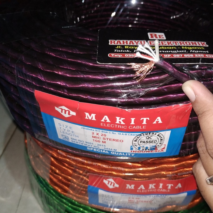 KABEL MIC MAKITA STEREO Transparan ecer (PER METER)