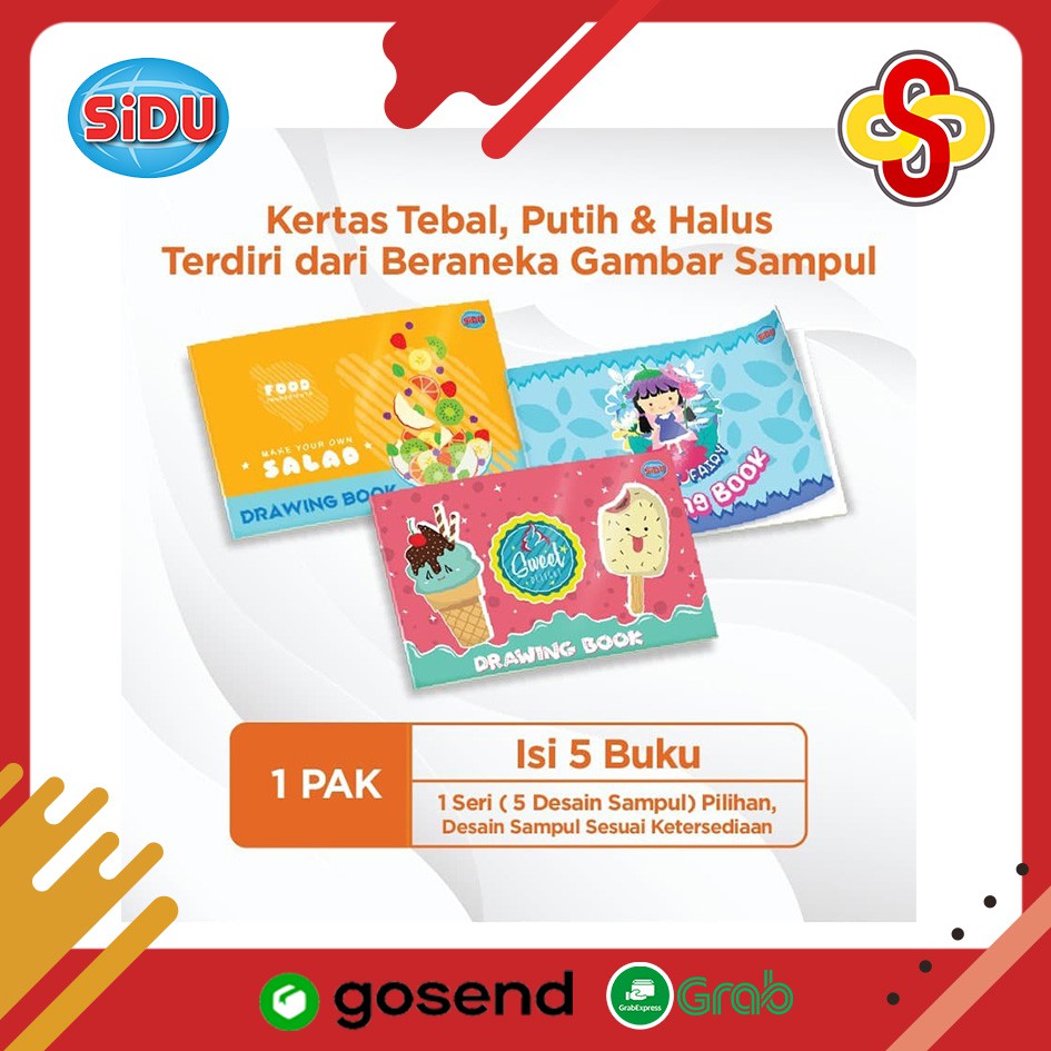 Buku Gambar Drawing Book SiDU A4 Isi 5 pcs