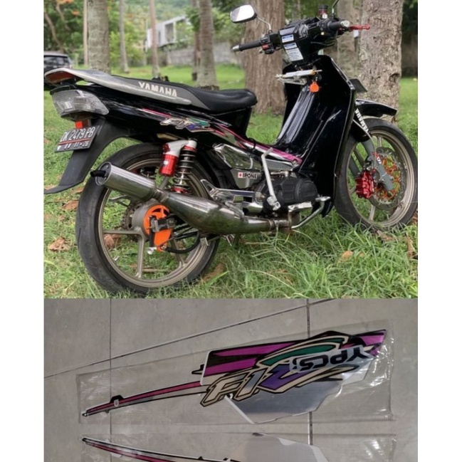 STIKER STRIPING LIS BODY YAMAHA FIZR F1Z R FIZ R CROOM 1995