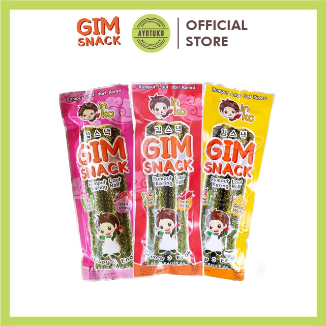 

Inko Gim Snack Rumput Laut Rasa Madu/Udang/Pedas / CEMILAN / JAJANAN