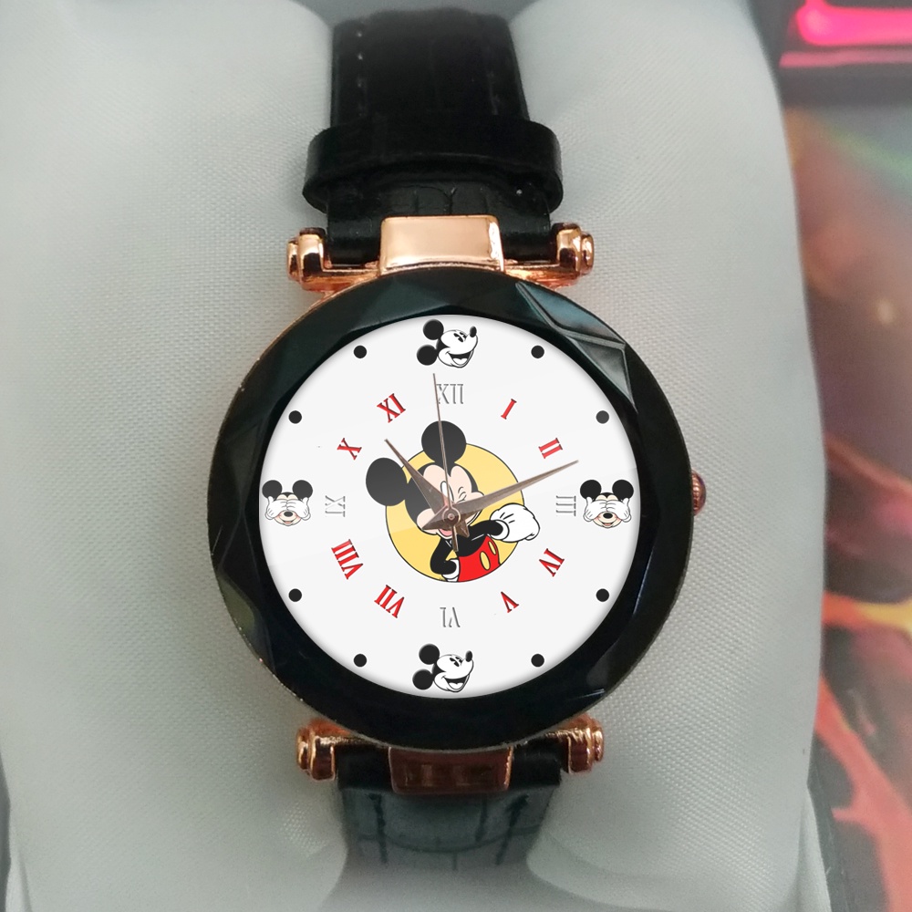 Jam Tangan Mickey Mouse Custom / Jam Tangan Wanita Mickey Mouse Terbaru