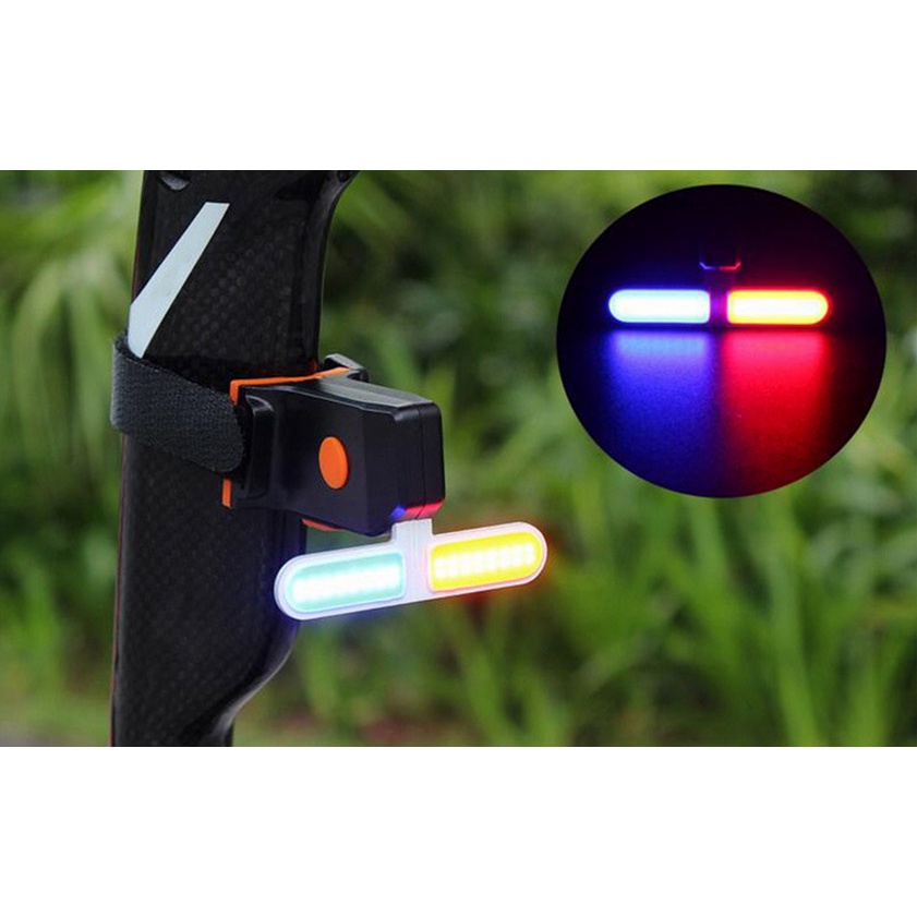 Taffled Lampu Sepeda Tail Light LED Bicycle Dual Colors USB Charging - ZHA0097