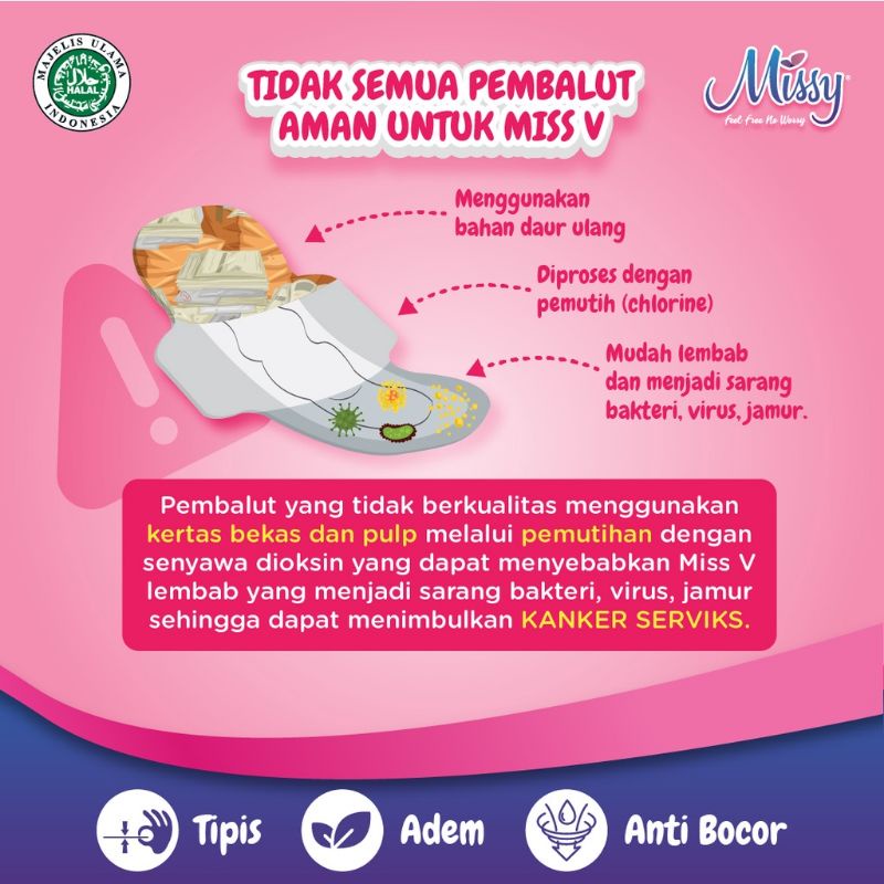 MISSY PEMBALUT WANITA ANTI JAMUR ANTI BAKTERI