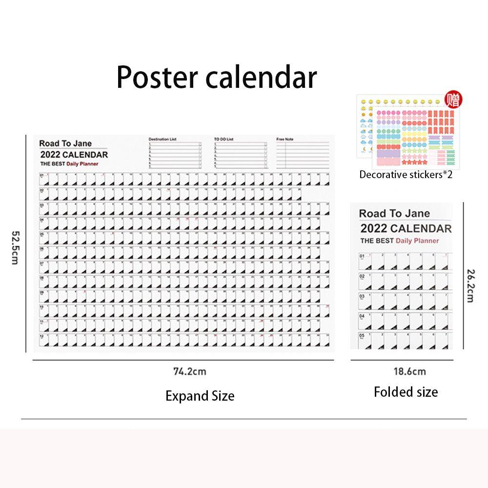 Kalender Dinding Nanas 2022desk Plan Monthly Planner Wall Decor