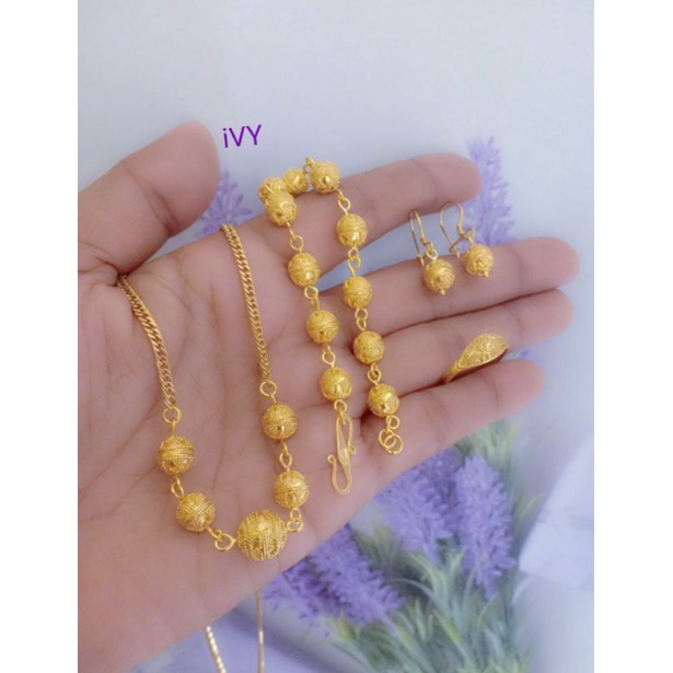 Set kalung Kuningan lapis emas 01