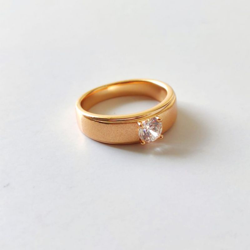 Cincin Permata Emas Xuping Cincin Tunangan/Cincin Nikah Import