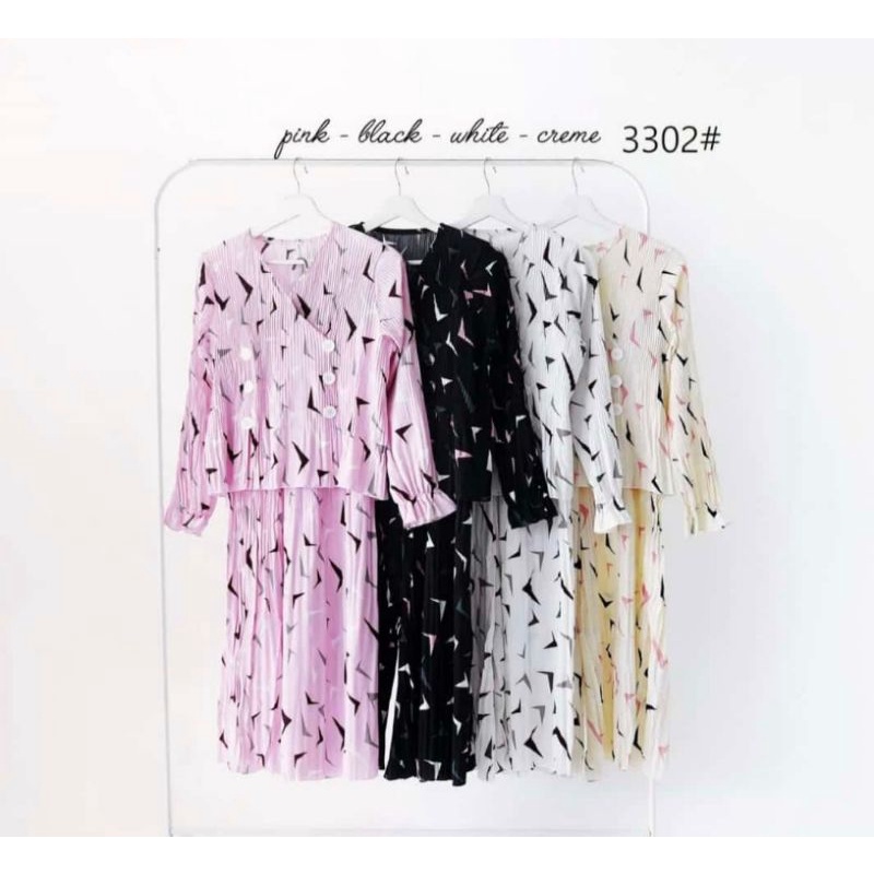 SETELAN PLISKET KOREA//SETELAN MOTIF WOLLPEACH IMPORT//SETELAN IMPORT