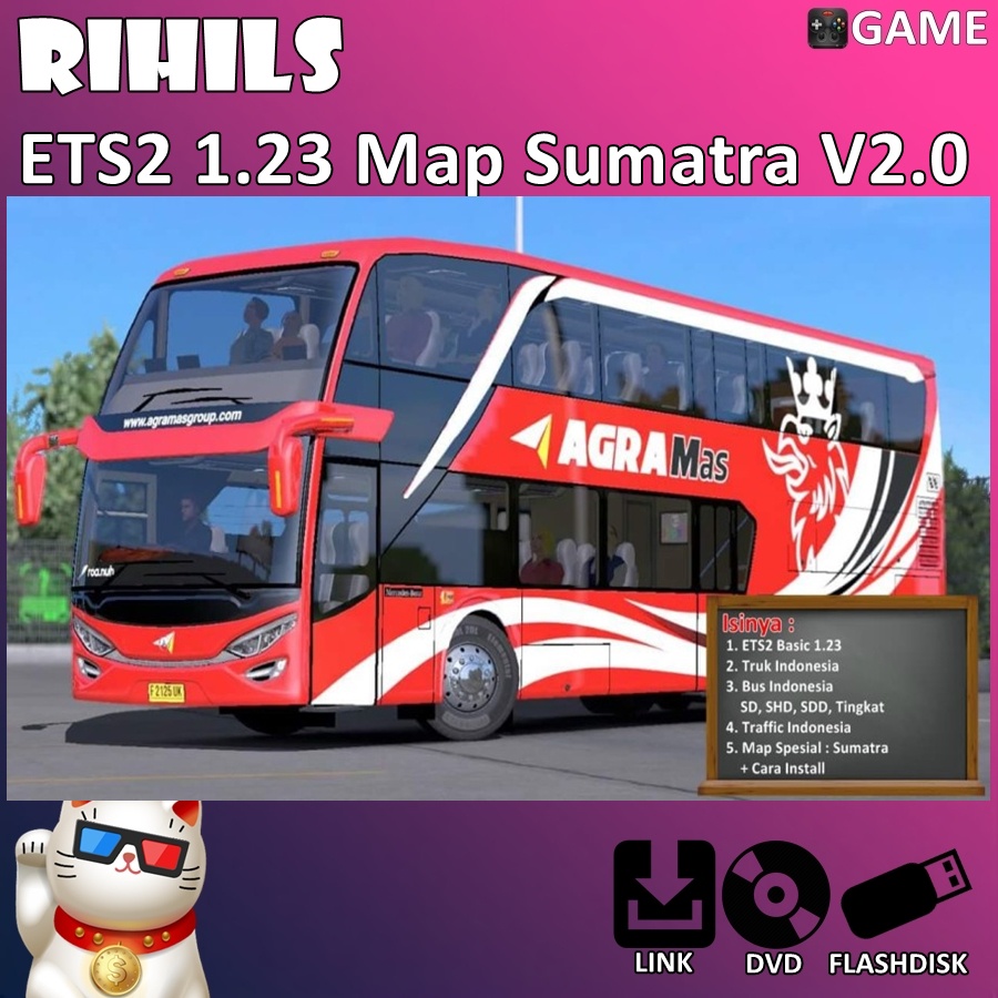 ETS2 1.23 Map Sumatra V2.0 Game Bus Truk Simulator Indonesia untuk Komputer PC Laptop