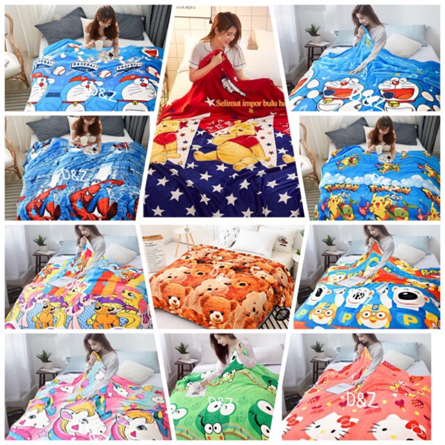 Selimut Bulu Halus 140x190 Motif Karakter Keren Terlaris Selimut Bulu Halus 140x190 Motif Karakter Keren Terlaris