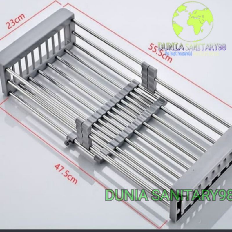 Wire basket Stainless Keranjang tarikan Tirisan bak cuci piring Sink Wastafel