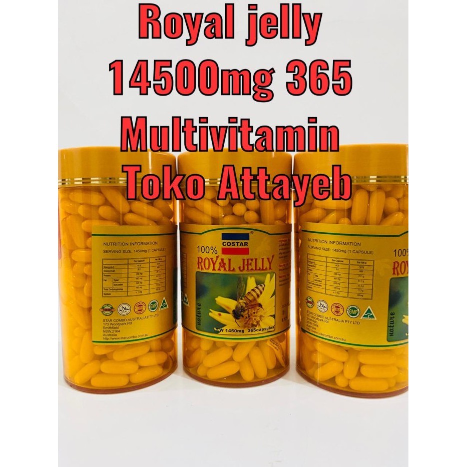COSTAR ROYAL JELLY 6% 10DHA 1450mg 365 Kapsul Softgel Halal Australia Vitamin Promil Terbaik Untuk P
