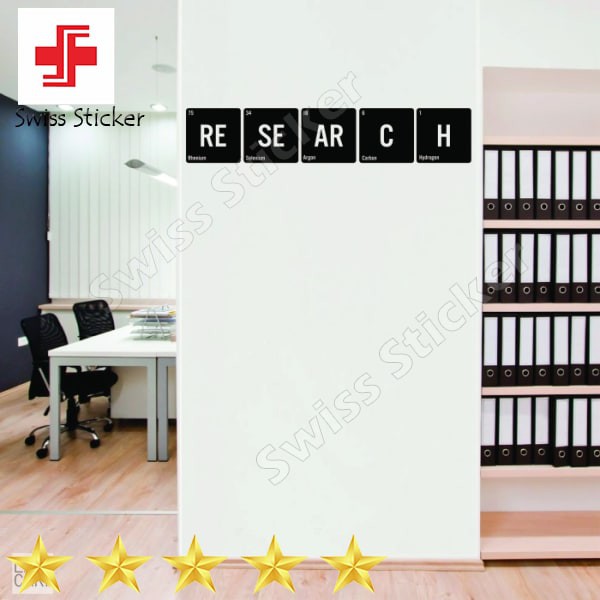 

Terlaris RESEARCH imagination Sticker Decal Stiker wall cut Cutting Quotes - Putih Elegan