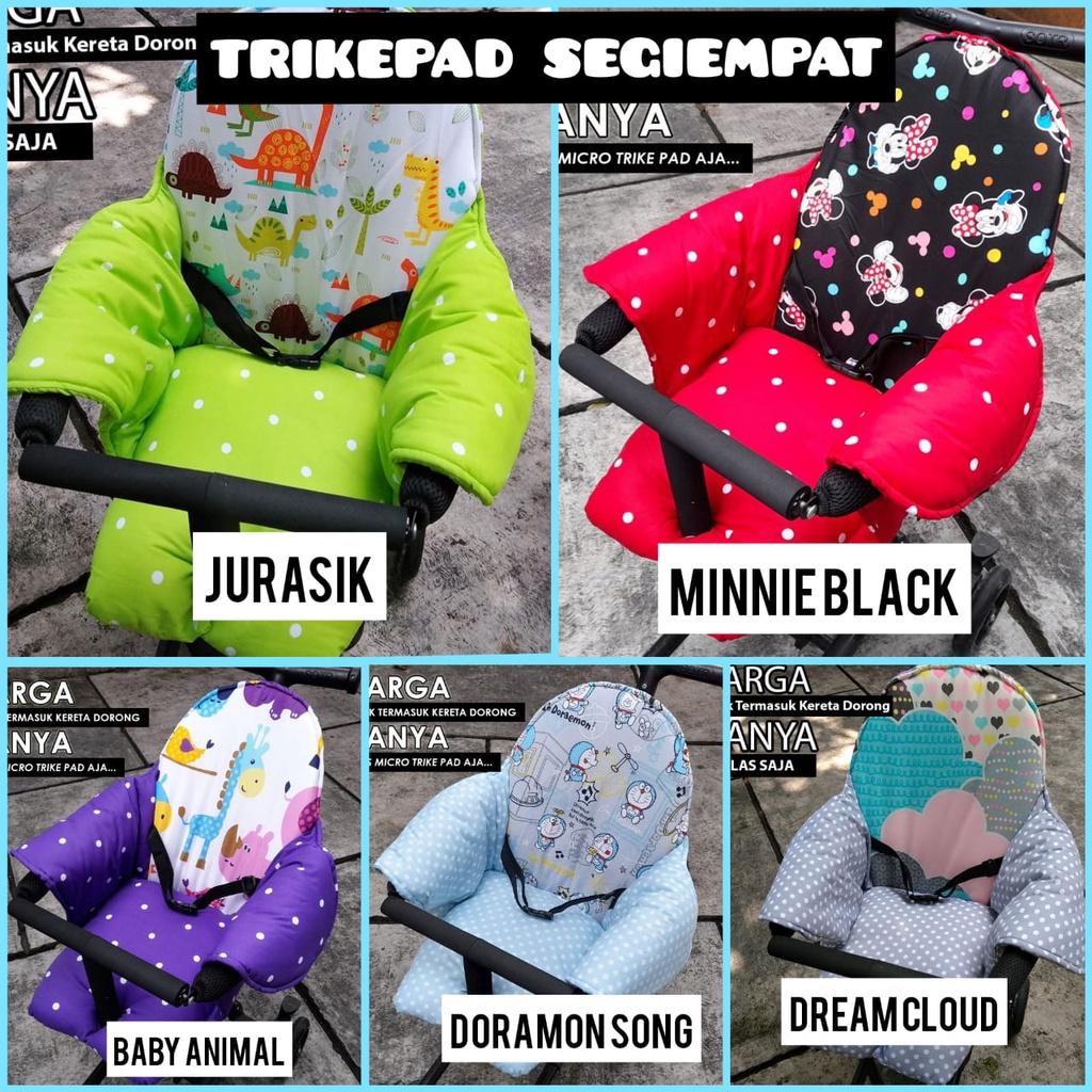 [NON COD] PO Alas Trike Pad T4 CVC / T4 CVC Extra Front Sandaran Alas Stroller Bayi Akachan