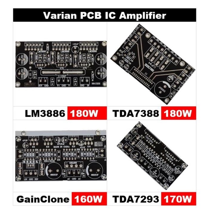 PCB Amplifier IC TDA7293/TDA7294 TDA7388 LM1875/TDA2030/TDA2050 LM3886 miror1m Ayo Beli