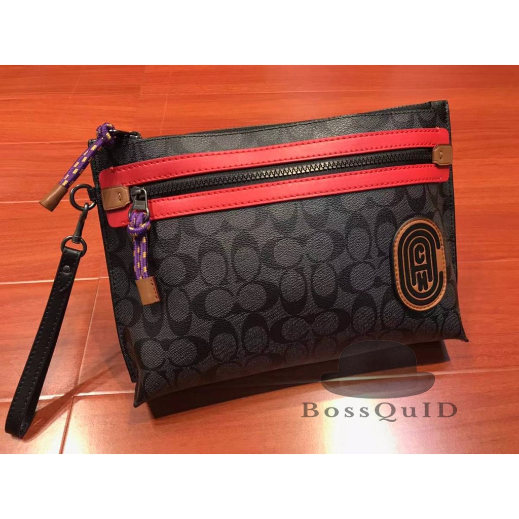 Coach Signature Carryall Handbag Pouch - Red