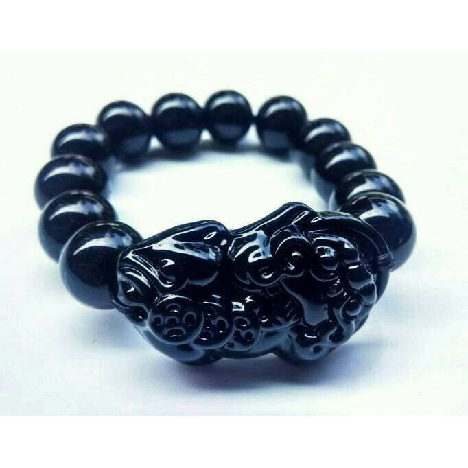 gelang batu black jade original