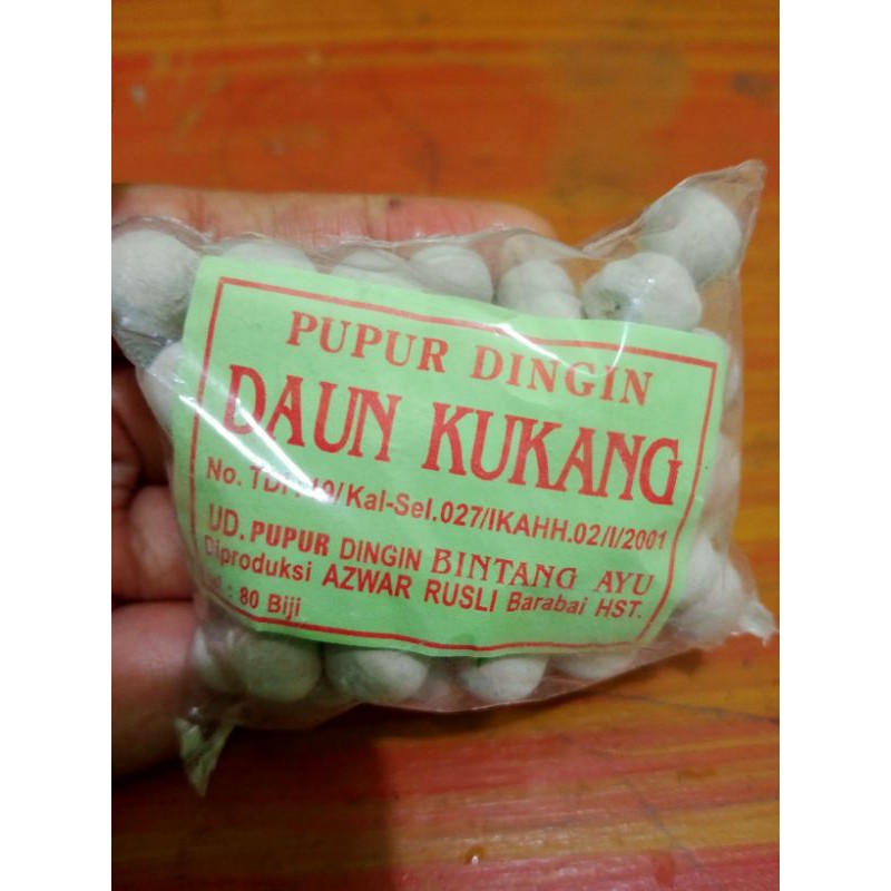 pupur dingin daun kukang