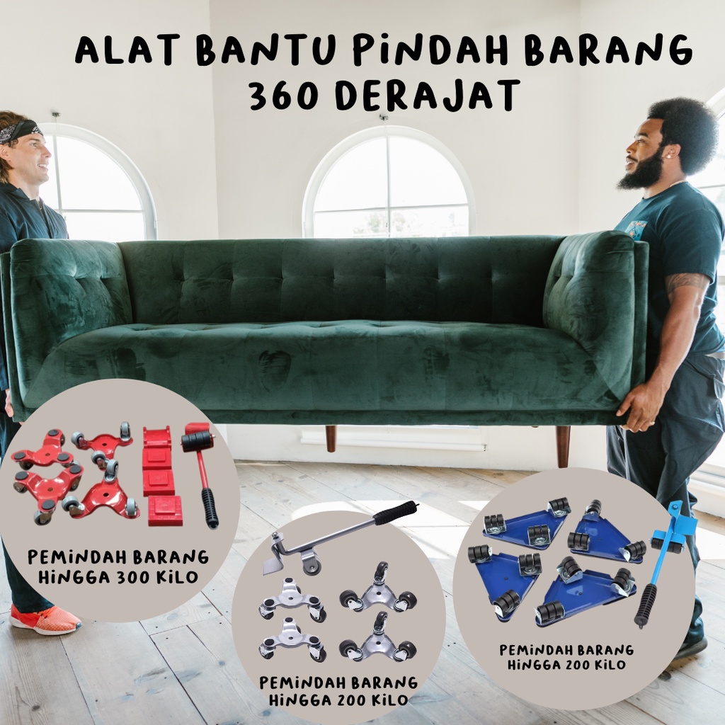 Roda alat bantu pindah barang berat praktis dengan roda 360 drajat dongkrak