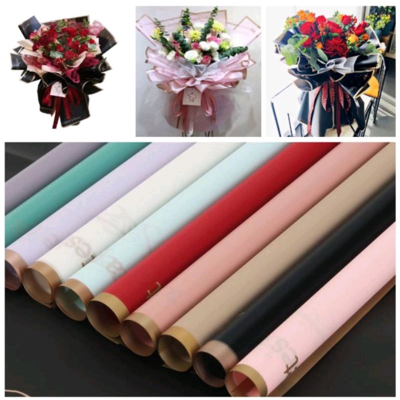 

FREE PACKING Wrapping Paper Motif Gift Kertas Buket Bunga Floral Wrapping Buket Craft Paper Gift Paper Paper Buket Wisuda Money Bouquet Flower Wrapping Cellophane Kertas Bunga Florist Waterproof Kertas Motif Warna Gold