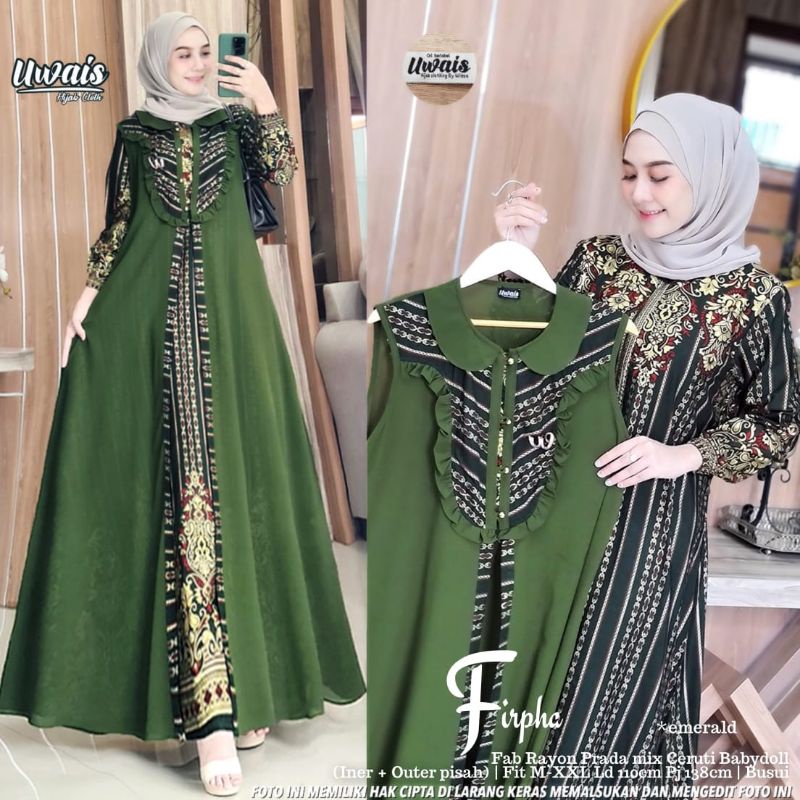 Uwais Firpha Maxy Set gamis setelan firpha dress original uwais