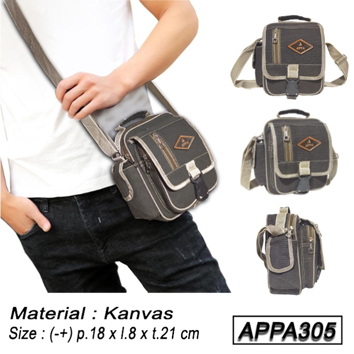 Tas Selempang Pria APPA 305 KANE / Slingbag army / Slingbag TNI