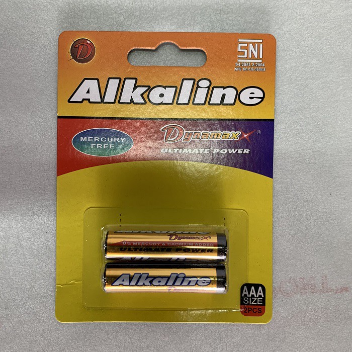 SEPASANG Baterai Alkaline / Battery / Batere Dynamax Alkaline Anti Bocor AAA / A3 2pcs