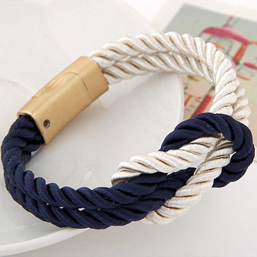 Hu Hu Hu Hu Hu Alat Bantu Pasang Kacamata♡ Gelang Rantai Tali Kepang Dengan Gesper Magnetik Untuk Pria Dan Wanita