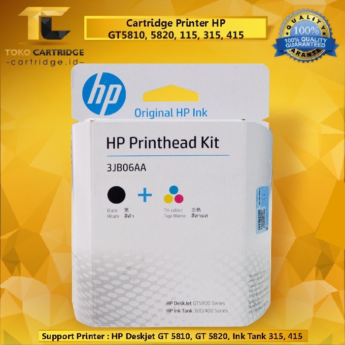 Catridge Tinta M0H50A M0H51A 1 SET Ori Printer HP 115 315 415 GT5810 GT5820 Printhead  GT51 GT52 New