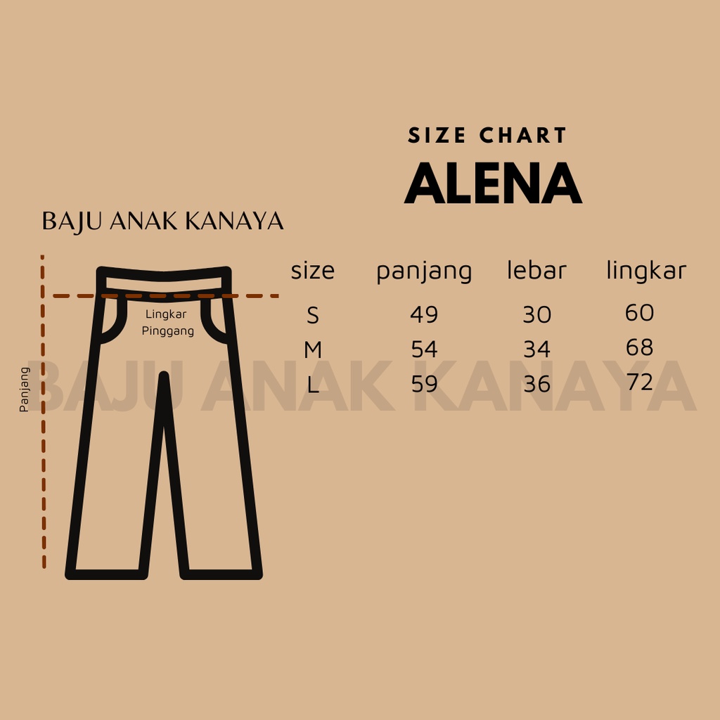 2-6TH KULOT ANAK ALENA CELANA ANAK PEREMPUAN