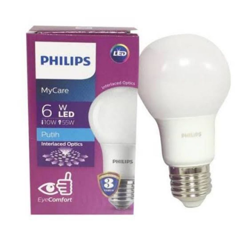 Philips LED Bulb 6W 6500K Daylight E27