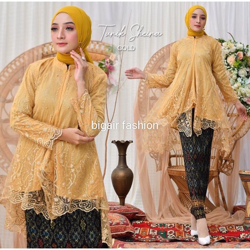 setelan kebaya tunik tille azalea/tunik tile busui/Kebaya Modern/Setelan Kebaya Brokat/Kebaya Couple/Kebaya Terbaru/kebaya wisuda kekinian by BA