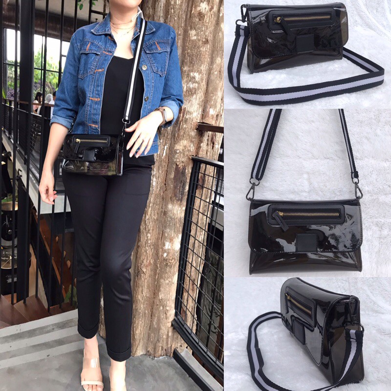 Tas mika selempang mini / Tas Selempang pvc / tas selempang jelly / tas keren / tas mika kekinian
