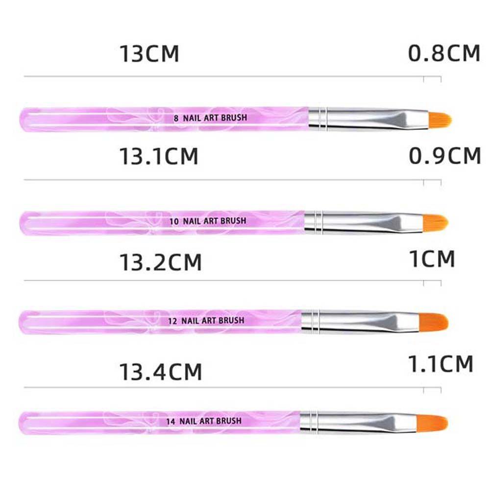 Mxbeauty Nail Art Liner Pen Desain Perancis Akrilik 3D Nail Tips Manicure Alat Tarik Sikat Kawat Aksesoris Kuku Nail Painting Pen