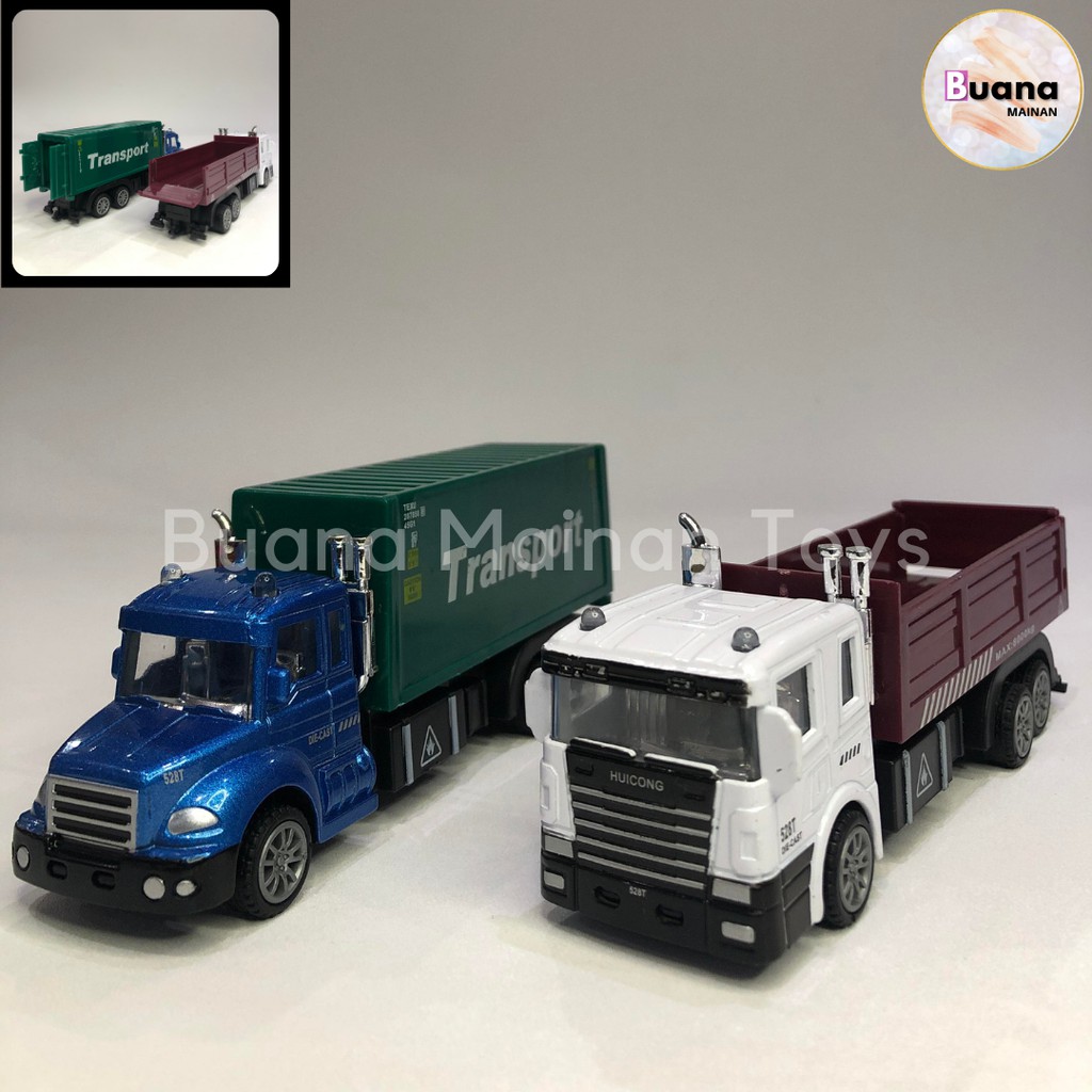 DIECAST TRUCK POWER SPEED PULL BACK - METAL MAINAN MOBIL MOBILAN ANAK TRUK PEMADAM