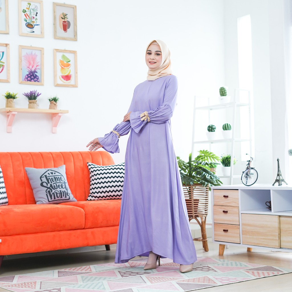 Luna homey dress gamis rayon viscose homedress bahan twill premium jumbo