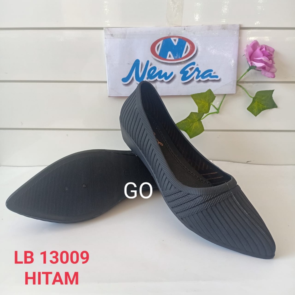 gof NEW ERA LB 13009 Sepatu Wanita Sepatu Flatshoes Jelly Karet Wanita Merk New Era Original 37-40