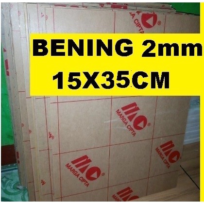 

Acrylic akrilik Bening / Clear tebal 2mm 2 mili ukuran 15x35cm
