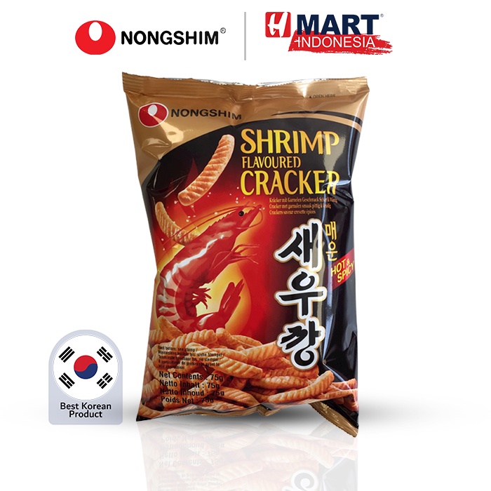 

NONGSHIM Spicy Shrimp Crackers - Snack Korea Rasa Udang Pedas 75g