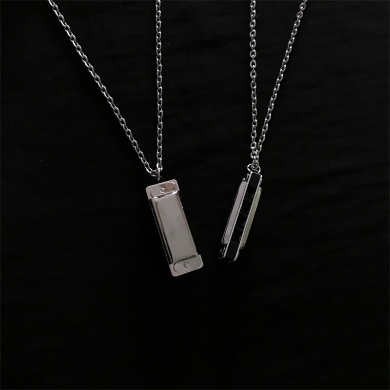 Harmonica Necklace Accessories Trendy Hip-hop Simple Street