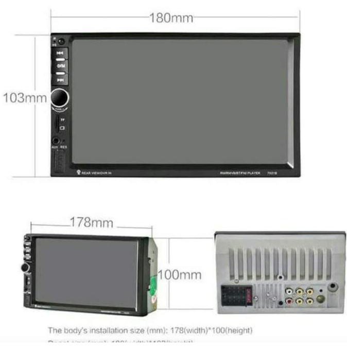 Player Lcd 7 Inch Mp5 2Din Double Din Car Mobil Mp3 Fm Gps Tape Dvd Produk Baru