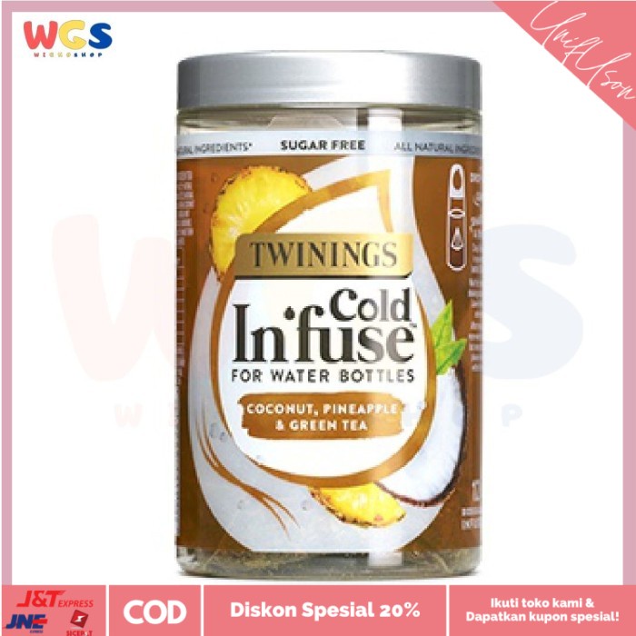

⭐COD⭐ Twinings Cold Infuse Coconut Pineapple & Green Tea 12 Infusers 30g