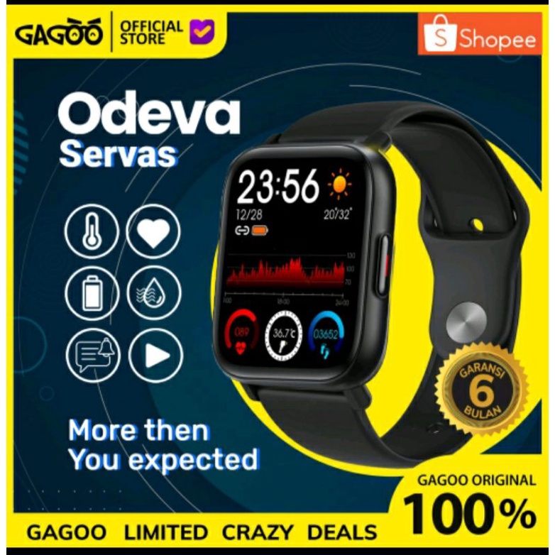 Smartwatch ODEVA SERAS (Original) Jam smartwatch BNIB - Hitam